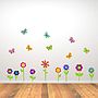 Flowers And Butterflies Wall Stickers, thumbnail 1 of 5