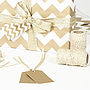 Gold Chevron White Christmas Wrapping Tags, thumbnail 2 of 10