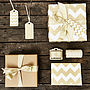 Gold Chevron White Christmas Wrapping Tags, thumbnail 4 of 10