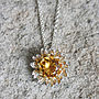 Gilded Silver Golden Citrine Daisy Necklace, thumbnail 1 of 2