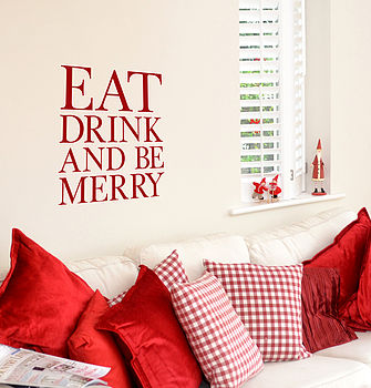 'Eat Drink & Be Merry' Wall Sticker, 2 of 4