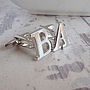 Silver Plated Initial Cufflinks, thumbnail 3 of 5