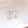 Silver Plated Initial Cufflinks, thumbnail 5 of 5