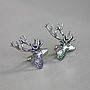 Pewter Stag's Head Cufflinks, thumbnail 1 of 3