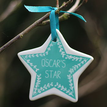 Personalised Star Christmas Tree Decoration, 5 of 7