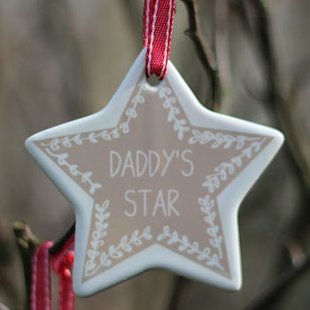 Personalised Star Christmas Tree Decoration, 7 of 7