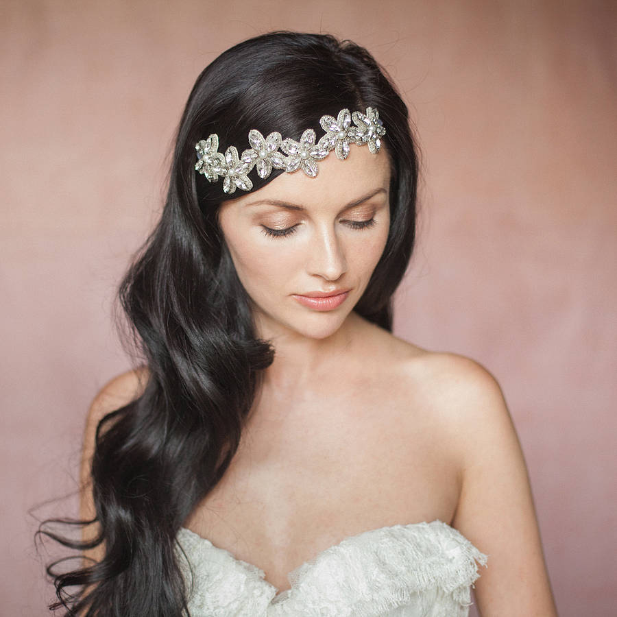 wedding headband with pearls and crystals by britten weddings ...