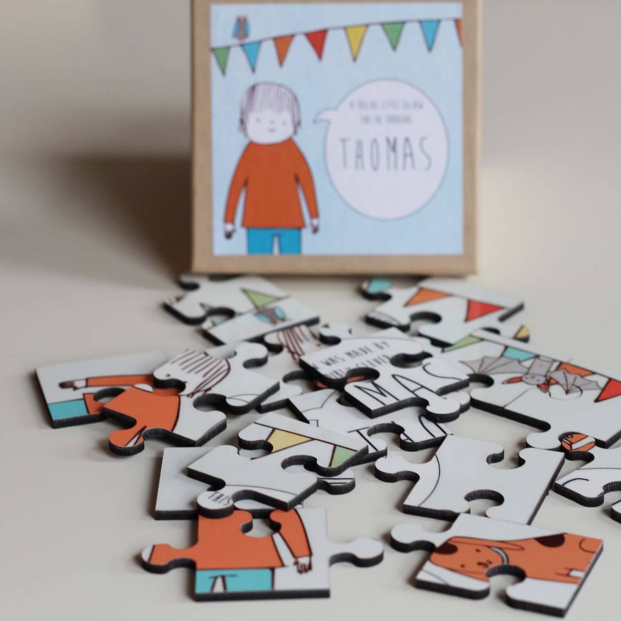 personalised children's wooden jigsaw puzzle by lou brown ...