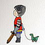 The Dinosaur Who Wanted To Be A Dragon Nursery Print, thumbnail 6 of 11