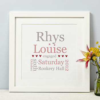 Personalised Typographic Engagement Print, 5 of 9