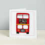 New Baby Card: Personalised Red Bus, thumbnail 1 of 6