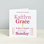 Typographic Personalised Christening Card, thumbnail 6 of 8