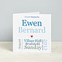 Typographic Personalised Christening Card, thumbnail 7 of 8