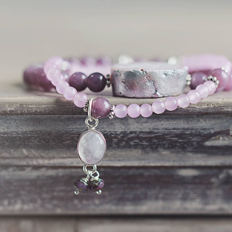 Gemstone Charm Bracelet Set By Artique Boutique | notonthehighstreet.com
