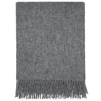 plain coloured grey throw by dreamwool blanket co. | notonthehighstreet.com