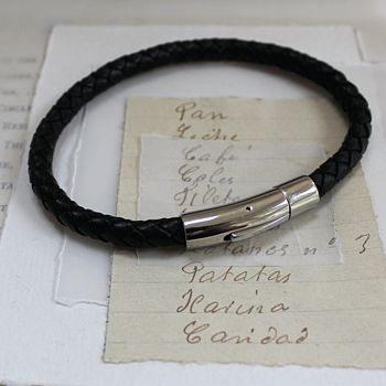 Mens Modern Leather Bracelet, 6 of 7