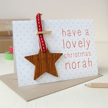 Personalised Christmas Star Keepsake Card, 8 of 12