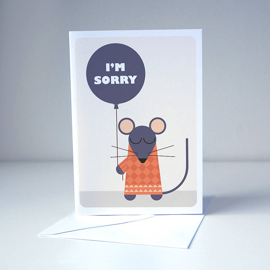 'i'm Sorry' Card By Room Of Imagination | notonthehighstreet.com