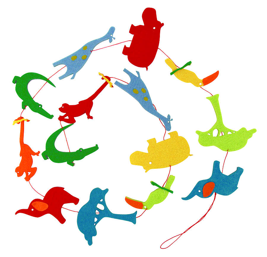 Safari Animals Felt Wall Decoration By Lavish + Delight