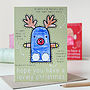 Reindeer Finger Puppet Christmas Card, thumbnail 3 of 10