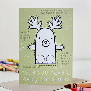 Polar Bear Finger Puppet Christmas Card, 10 of 10