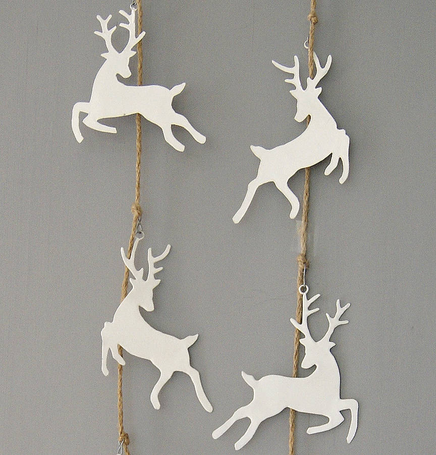 white jumping deer garland by red lilly | notonthehighstreet.com