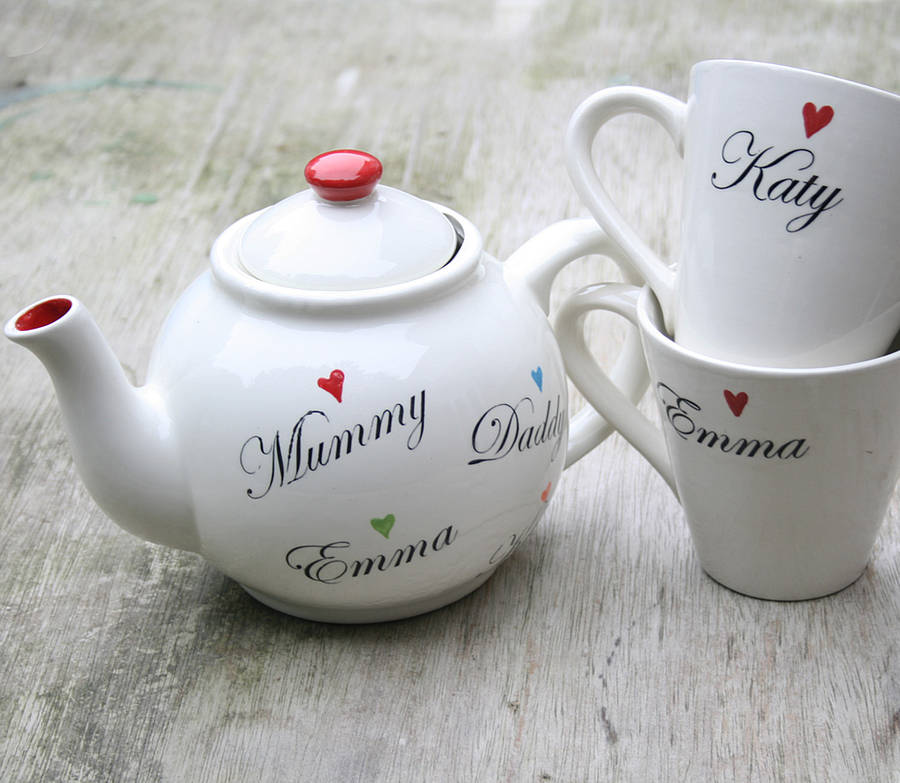 Personalised Family Teapot By Juliet Reeves Designs