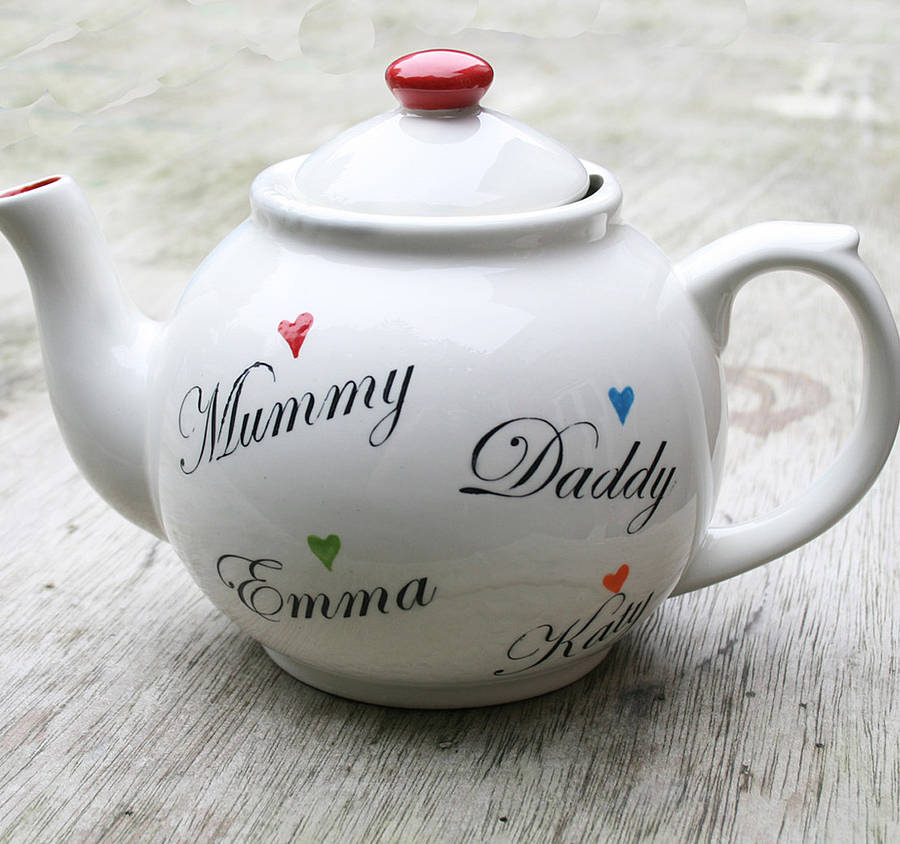 Personalised Family Teapot By Juliet Reeves Designs