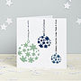 Personalised Snowflake Bauble Cards, thumbnail 2 of 2