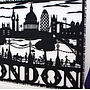 London Skyline Folk Art Papercut, thumbnail 3 of 7