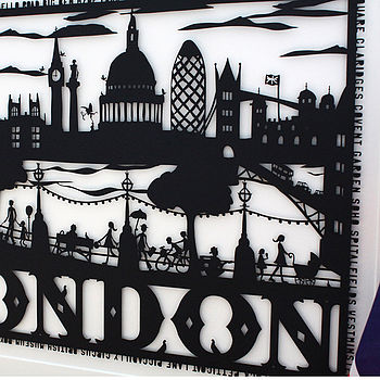 London Skyline Folk Art Papercut, 3 of 7