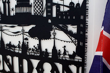 London Skyline Folk Art Papercut, 4 of 7