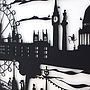 London Skyline Folk Art Papercut, thumbnail 6 of 7