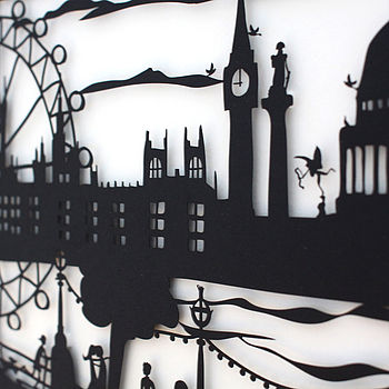 London Skyline Folk Art Papercut, 6 of 7