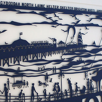 Brighton Seafront Folk Art Papercut, 4 of 5