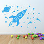 'Children's Space Set' Wall Sticker, thumbnail 2 of 4