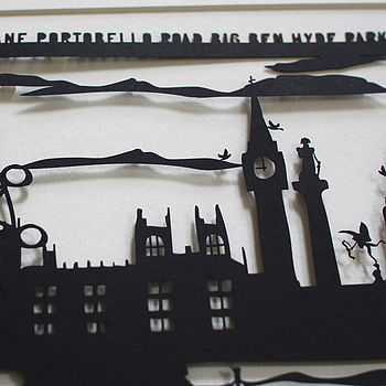London Skyline Folk Art Papercut, 7 of 7