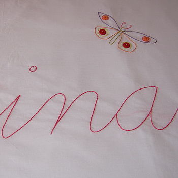 Personalised Embroidered Script Duvet Cover, 3 of 11