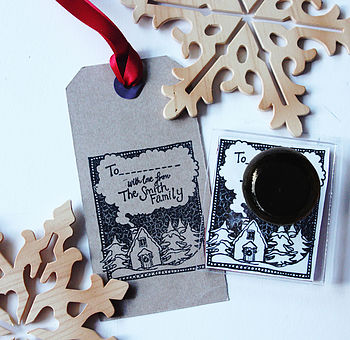 Personalised 'Snow Scene' Christmas Stamp By Bloomfield & Rolfe ...