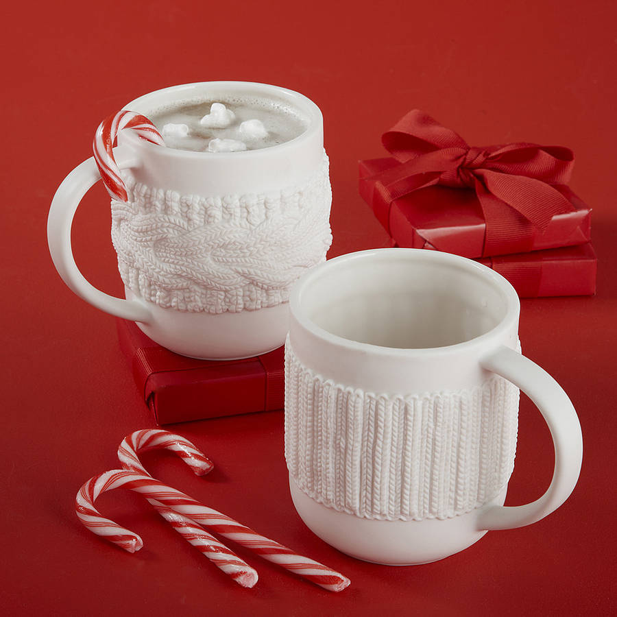 cable knit mug by lindsay interiors | notonthehighstreet.com