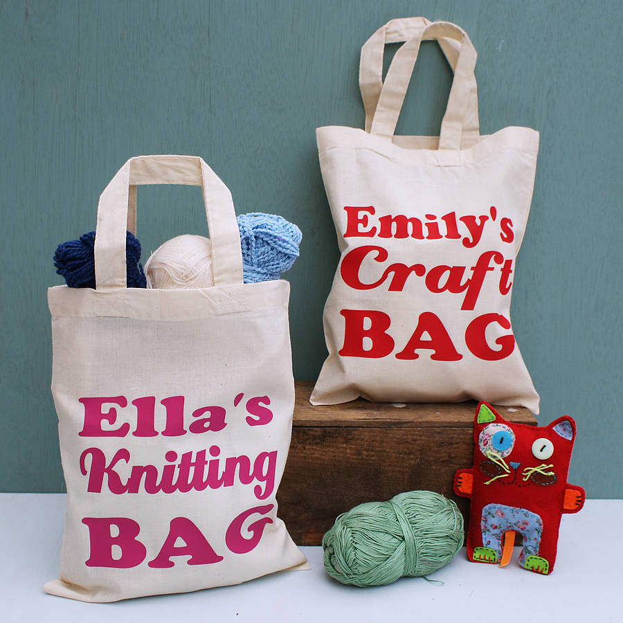Personalised Craft Or Knitting Mini Shopper, 1 of 4