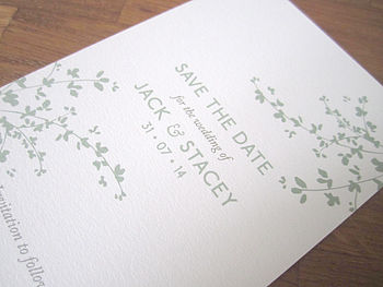 Delicate Foliage Save The Date Card, 2 of 10