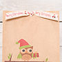 Christmas Owl Personalised Bag Teacher, thumbnail 3 of 3