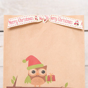 Christmas Owl Personalised Bag Teacher, 3 of 3