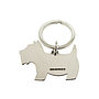Personalised Sterling Silver Scottish Terrier Keyring, thumbnail 1 of 5