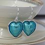 Murano Glass And Silver Heart Earring, thumbnail 2 of 12