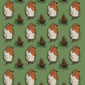 Woodland Robin Christmas Wrapping Paper, 6 of 6