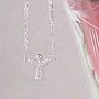 Sterling Silver Cubic Zironia Pave Angel Necklace, thumbnail 1 of 3