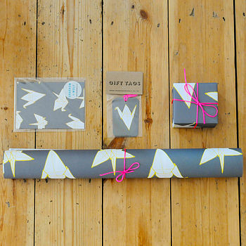Set Of Six Origami Crane Greetings Cards, 4 of 5