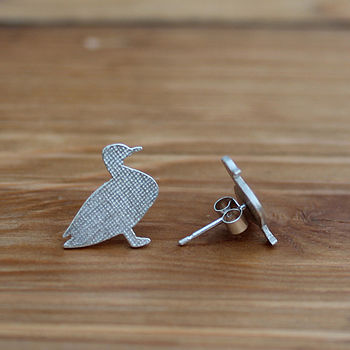 Silver Duck Earrings, 2 of 3